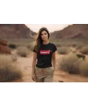 Koszulka damska z nadrukiem dowolnym własnym napisem parodia modny t-shirt