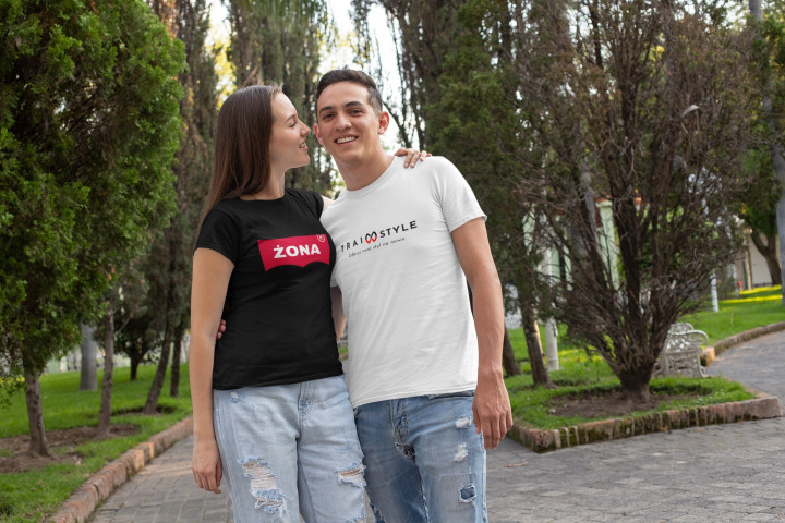 Koszulka damska z nadrukiem dowolnym własnym napisem parodia modny t-shirt — zdjęcie 5