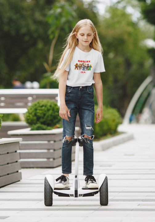 Koszulka dziecięca z postaciami z gry ROBLOX dla gracza Wpisz Swoje Imię — zdjęcie 5