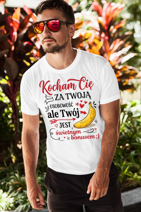 Koszulka męska Kocham Cię za Twoją Osobowość prezent na walentynki — zdjęcie 3