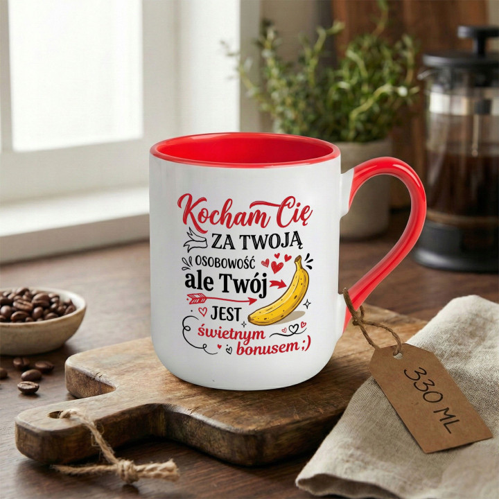 Kubek Kocham Cię za Twoją Osobowość śmieszny prezent na walentynki — zdjęcie 5