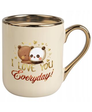 Kubek elegancki I Love you Everyday słodkie misie prezent na walentynki