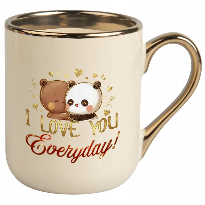 Kubek elegancki I Love you Everyday słodkie misie prezent na walentynki