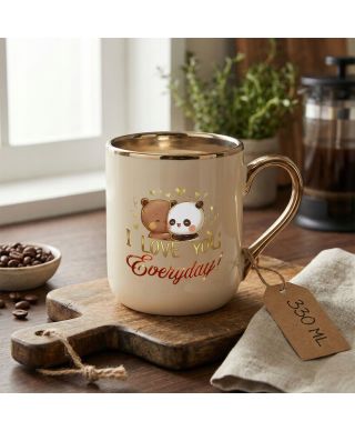 Kubek elegancki I Love you Everyday słodkie misie prezent na walentynki
