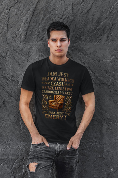 Koszulka męska Jam jest emeryt retro relaks dla Dziadka taty śmieszny — zdjęcie 5