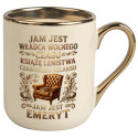 Kubek kremowy Jam jest emeryt retro relaks dla Dziadka taty śmieszny