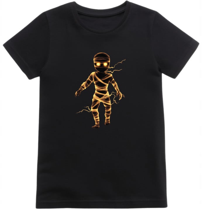 Koszulka dziecięca na Halloween mroczna Mumia świecąca w ciemności t-shirt