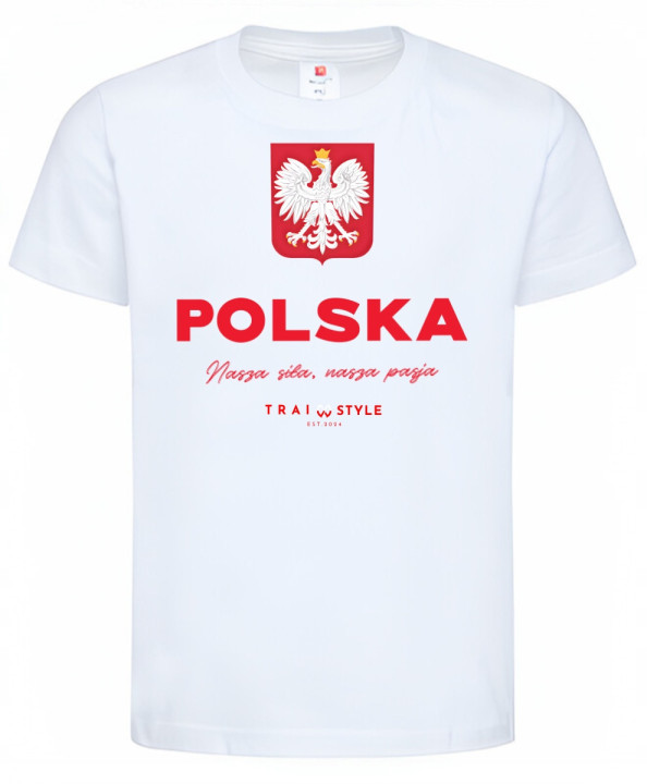 Koszulka dziecięca Piłkarska kibica piłkarza POLSKA Wpisz Swoje Imię i Nr — zdjęcie 2
