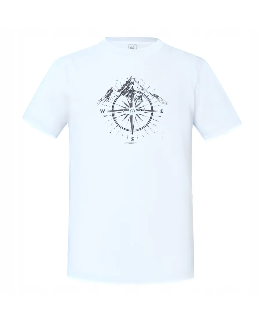 Koszulka męska z Kompasem i Górami - Idealna dla Miłośników Podróży T-shirt Koszulka męska z Kompasem i Górami - Idealna dla Miłośników Podróży T-shirt