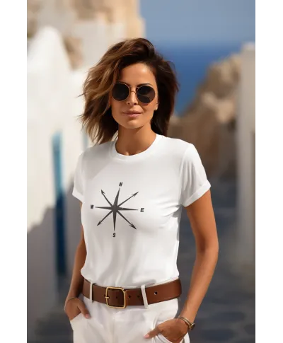 Koszulka damska z Kompasem Podążaj za Swoim Kierunkiem t-shirt damski