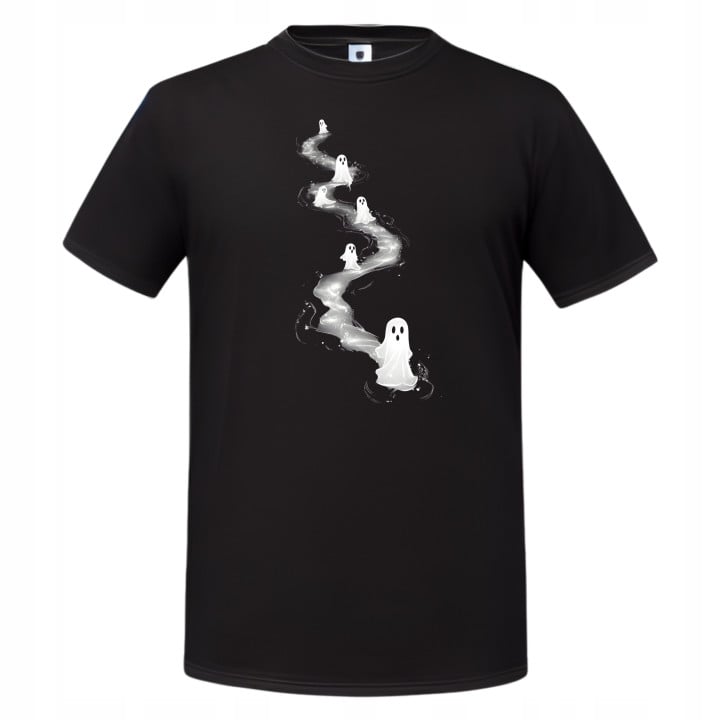 Koszulka męska Ścieżka Duchów t-shirt na Halloween Świecąca w ciemności