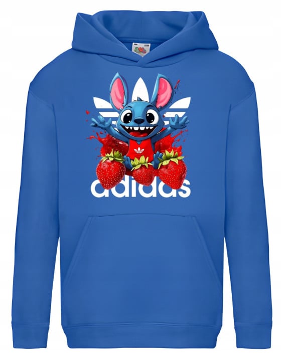 Bluza z kapturem dziecięca Stitch Stich parodia znanej marki Truskawki