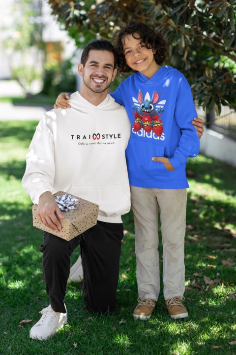 Bluza z kapturem dziecięca Stitch Stich parodia znanej marki Truskawki — zdjęcie 4