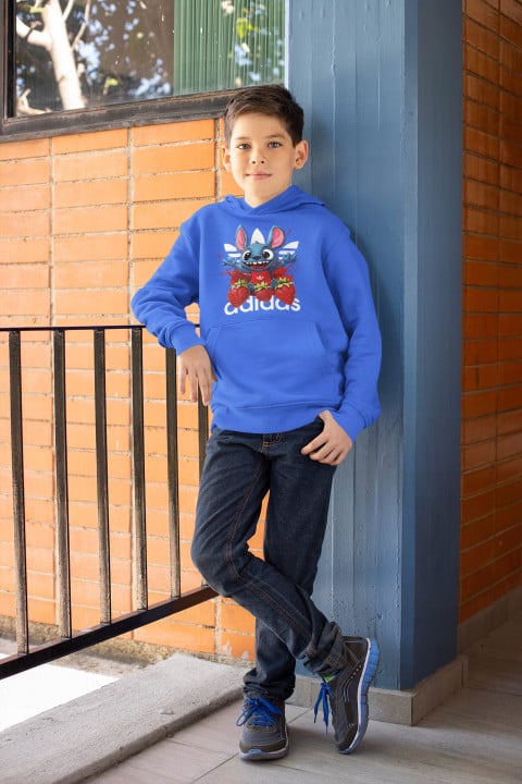 Bluza z kapturem dziecięca Stitch Stich parodia znanej marki Truskawki — zdjęcie 5