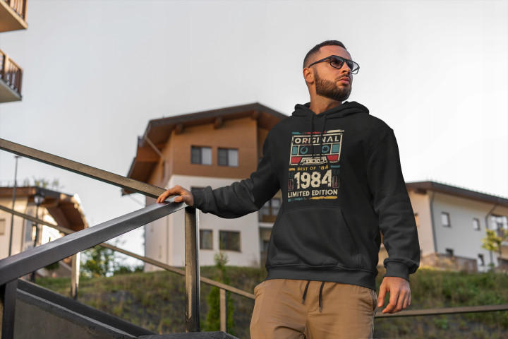 Bluza z kapturem męska prezent na 30 40 50 60 urodziny Kaseta Original — zdjęcie 5