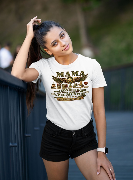 Koszulka damska prezent na Dzień Matki Mamy MAMA jednostka do zadań — zdjęcie 3