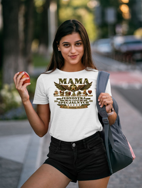 Koszulka damska prezent na Dzień Matki Mamy MAMA jednostka do zadań — zdjęcie 4