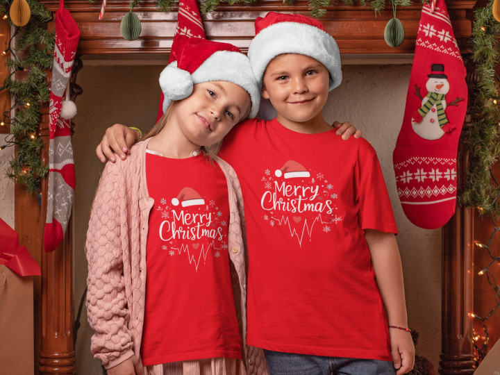 Koszulka dziecięca Świąteczna na Święta Tętniące Miłością Merry Christmas — zdjęcie 5