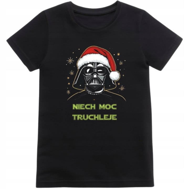Koszulka dziecięca Świąteczna t-shirt prezent na Święta Niech Moc Truchleje