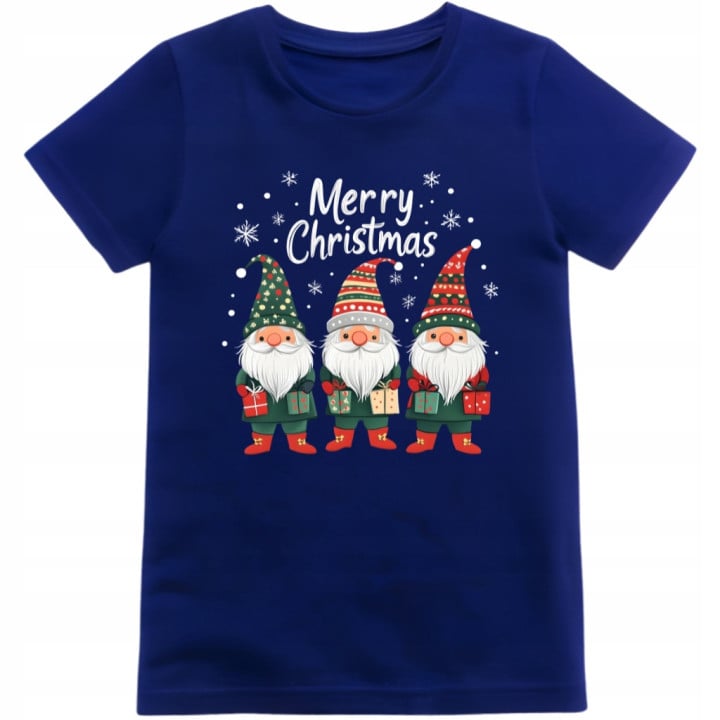 Koszulka dziecięca Świąteczna prezent Święta Trójka Gnomów Merry Christmas