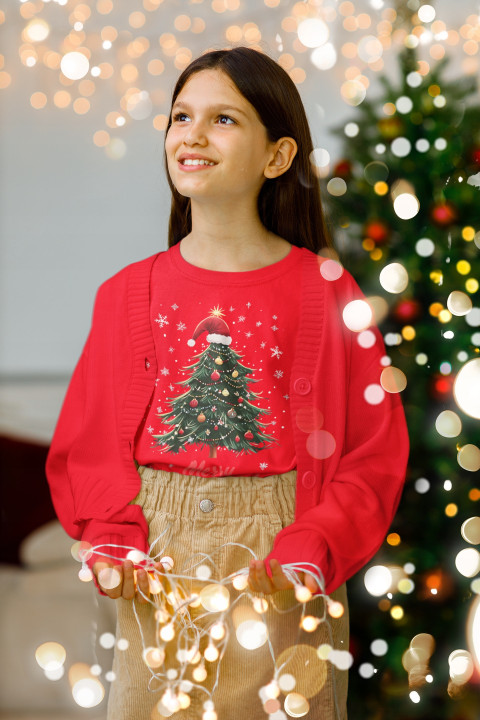 Koszulka dziecięca Świąteczna prezent Święta Choinka Merry Christmas — zdjęcie 3