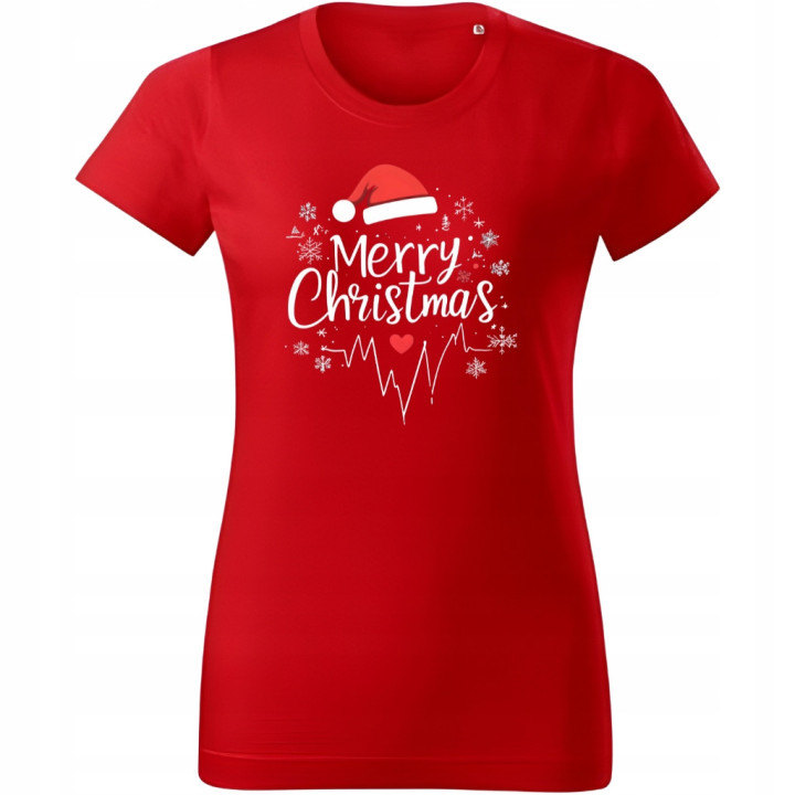 Koszulka damska Świąteczna na Święta Tętniące Miłością Merry Christmas