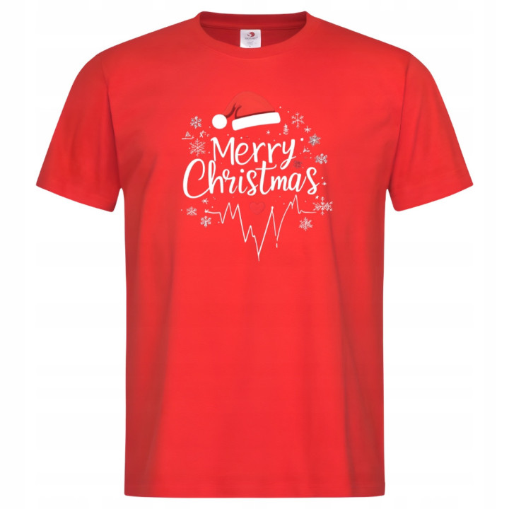 Koszulka męska Świąteczna na Święta Tętniące Miłością Merry Christmas