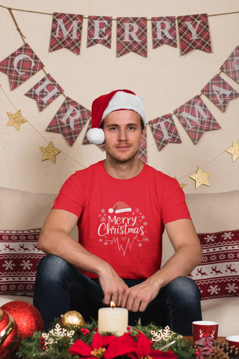 Koszulka męska Świąteczna na Święta Tętniące Miłością Merry Christmas — zdjęcie 5
