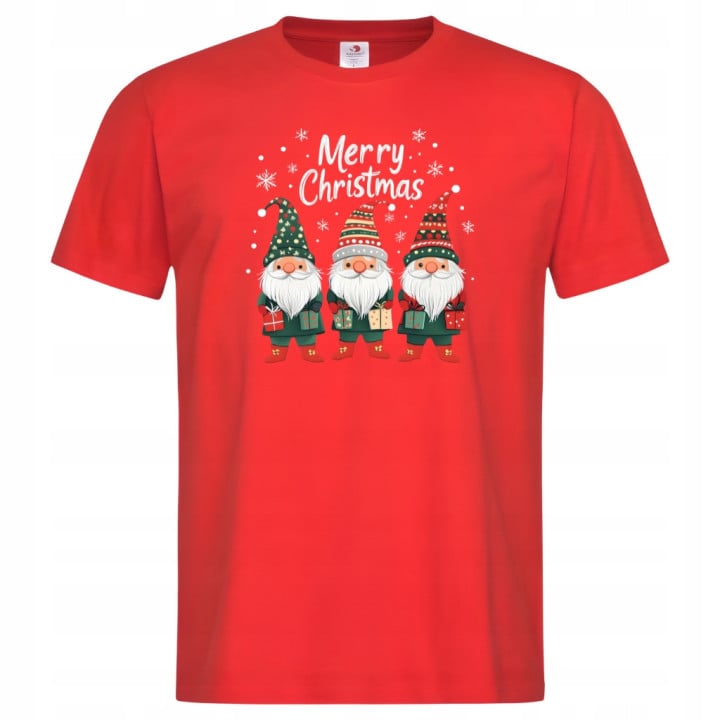 Koszulka męska Świąteczna prezent na Święta Trójka Gnomów Merry Christmas