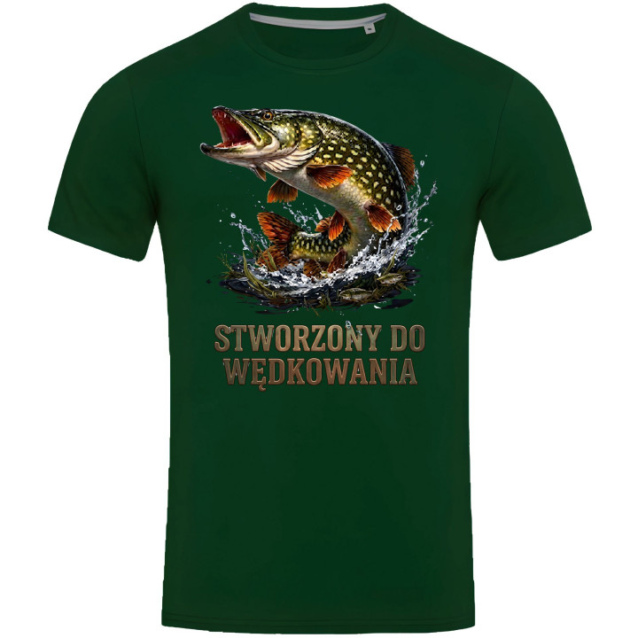 Koszulka męska na ryby Stworzony Do Wędkowania prezent dla Taty wędkarza — zdjęcie 9