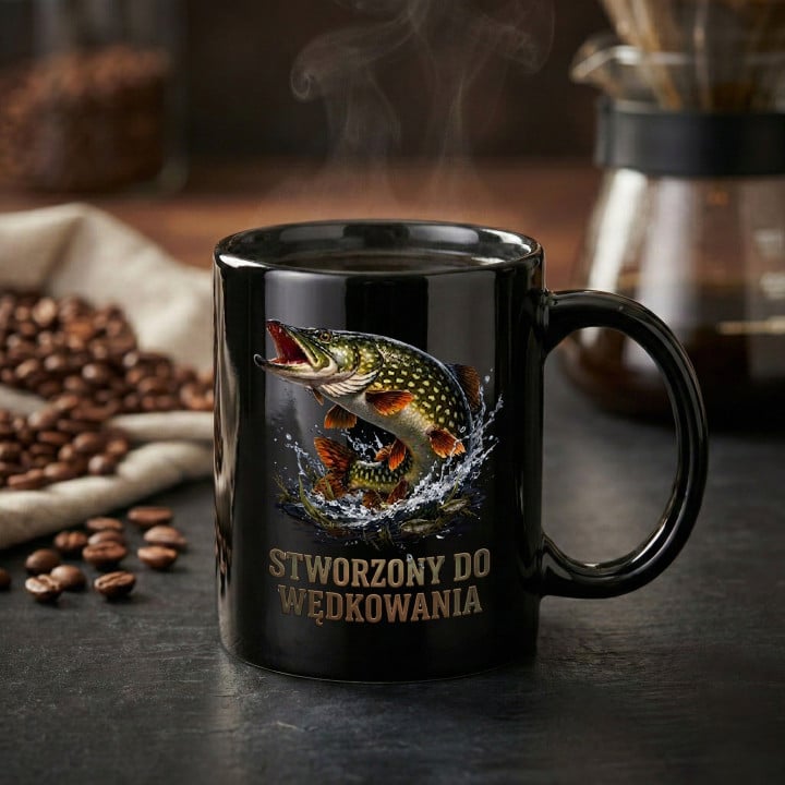 Kubek na ryby Stworzony Do Wędkowania prezent dla Taty wędkarza — zdjęcie 2