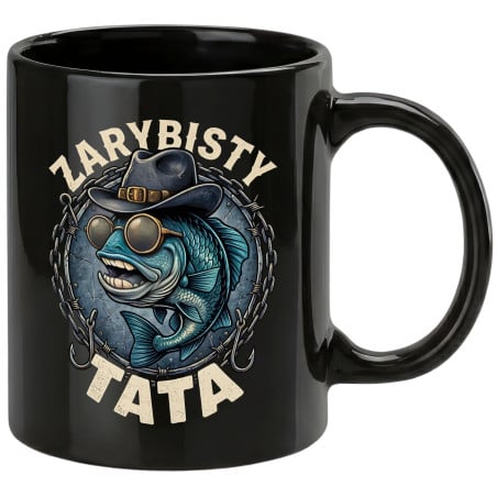 Kubek prezent na Dzień Ojca dla Taty Zarybisty Tata wędkarz