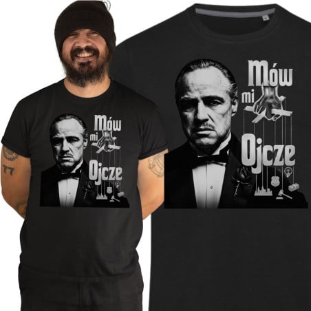 Koszulka męska prezent na Dzień Ojca dla Taty Mów Mi Ojcze szef mafii