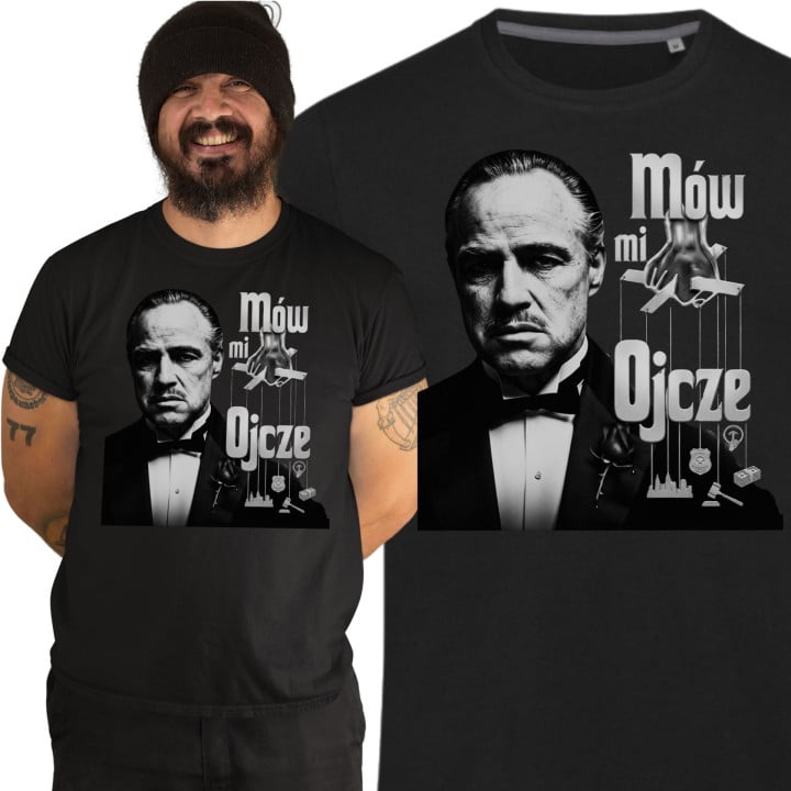Koszulka męska prezent na Dzień Ojca dla Taty Mów Mi Ojcze szef mafii