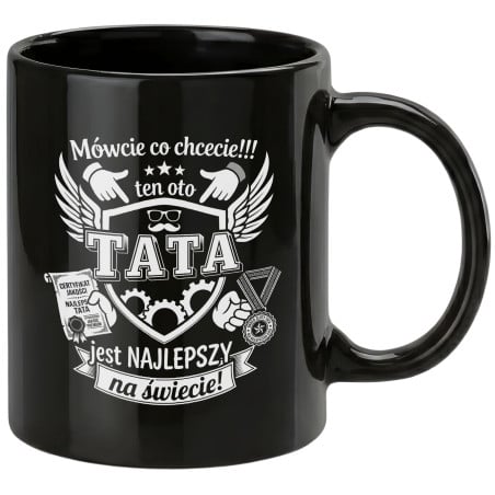 Kubek prezent na Dzień Ojca dla Taty Najlepszy Tata certyfikat