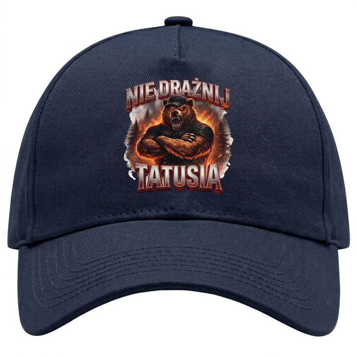 Czapka z daszkiem prezent na Dzień Ojca dla Taty Nie Drażnij Tatusia miś — zdjęcie 2