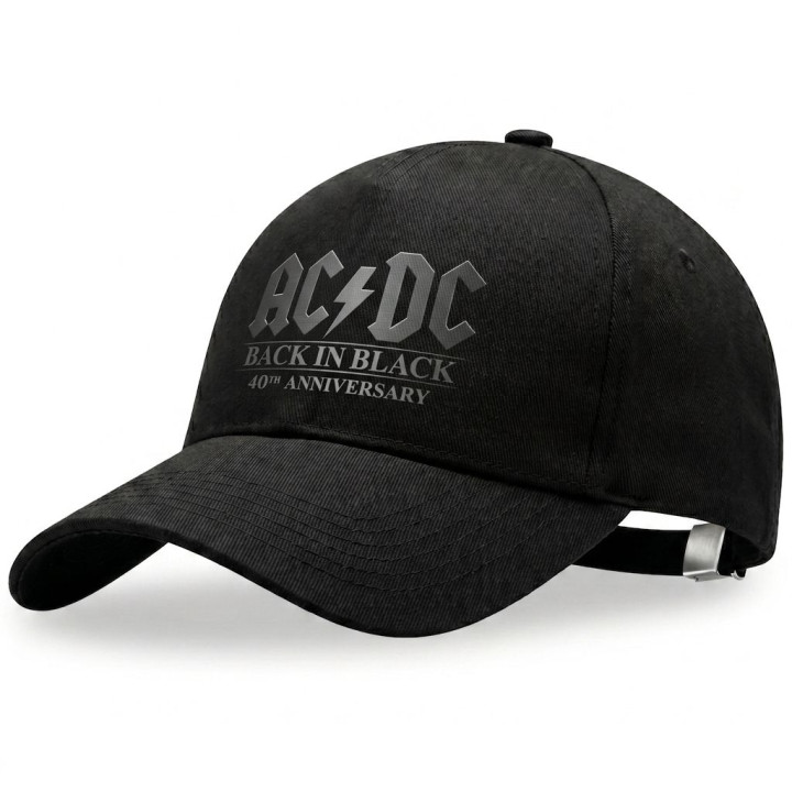 Czapka z daszkiem rockowy prezent dla fana muzyki AC/DC Back in Black