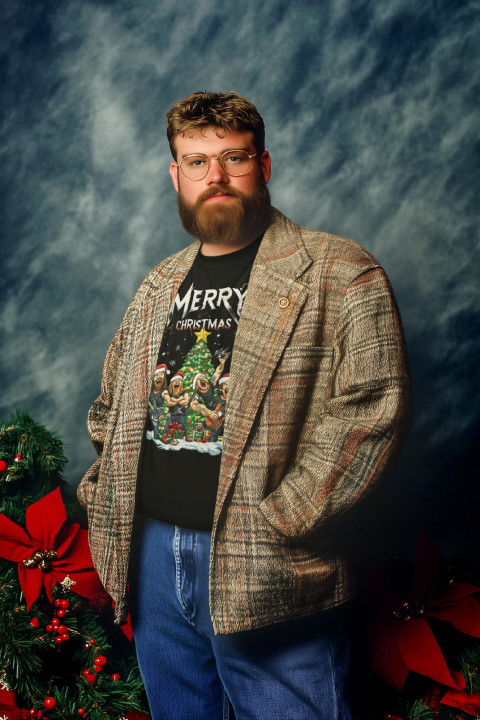 Koszulka męska Świąteczna Boże Narodzenie w Stylu Rocka Merry Christmas — zdjęcie 5