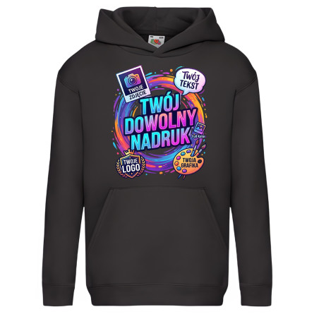 Bluza z kapturem dziecięca z własnym dowolnym nadrukiem logo zdjęciem grafiką