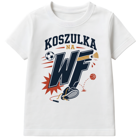 Koszulka dziecięca do szkoły na WF sport szkolny piłka badminton koszykówka