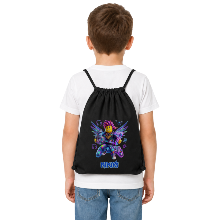Worek na buty 67 gamer neonowy awatar personalizowany z imieniem — zdjęcie 3