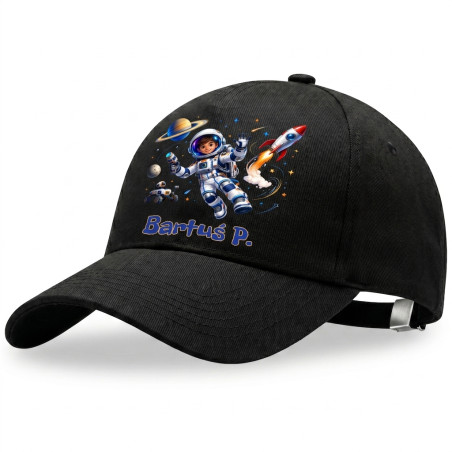 Czapka z daszkiem do przedszkola szkoły astronauta kosmos z imieniem