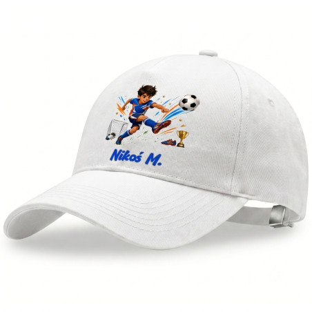 Czapka z daszkiem do przedszkola szkoły sport futbol piłkarz z imieniem