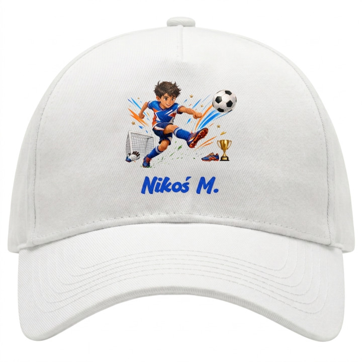 Czapka z daszkiem do przedszkola szkoły sport futbol piłkarz z imieniem — zdjęcie 2