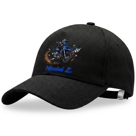 Czapka z daszkiem do przedszkola szkoły Motor Motocross z imieniem