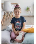 Koszulka dziecięca Świąteczna na Święta uroczy Stitch w stroju Mikołaja