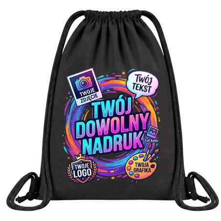 Worek na buty bawełniany z własnym dowolnym nadrukiem logo zdjęciem grafiką