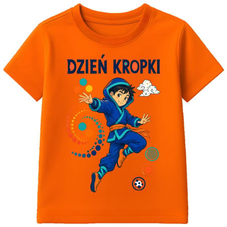 Koszulka dziecięca na Dzień Kropki mały Wojownik manga