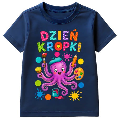Koszulka dziecięca ośmiornica dzień kropki prezent dla dziecka plastyka