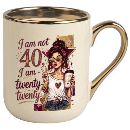 Kubek prezent na urodziny I am not 40 I am twenty twenty